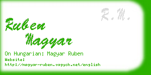 ruben magyar business card